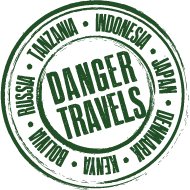 A warning sign with part of the planet in it